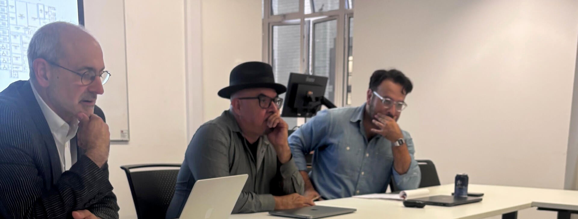 Director Gonzales and Professor Jaime Acosta Gonzalez with Paul Apostolidis at the London School of Economics (June 2026)